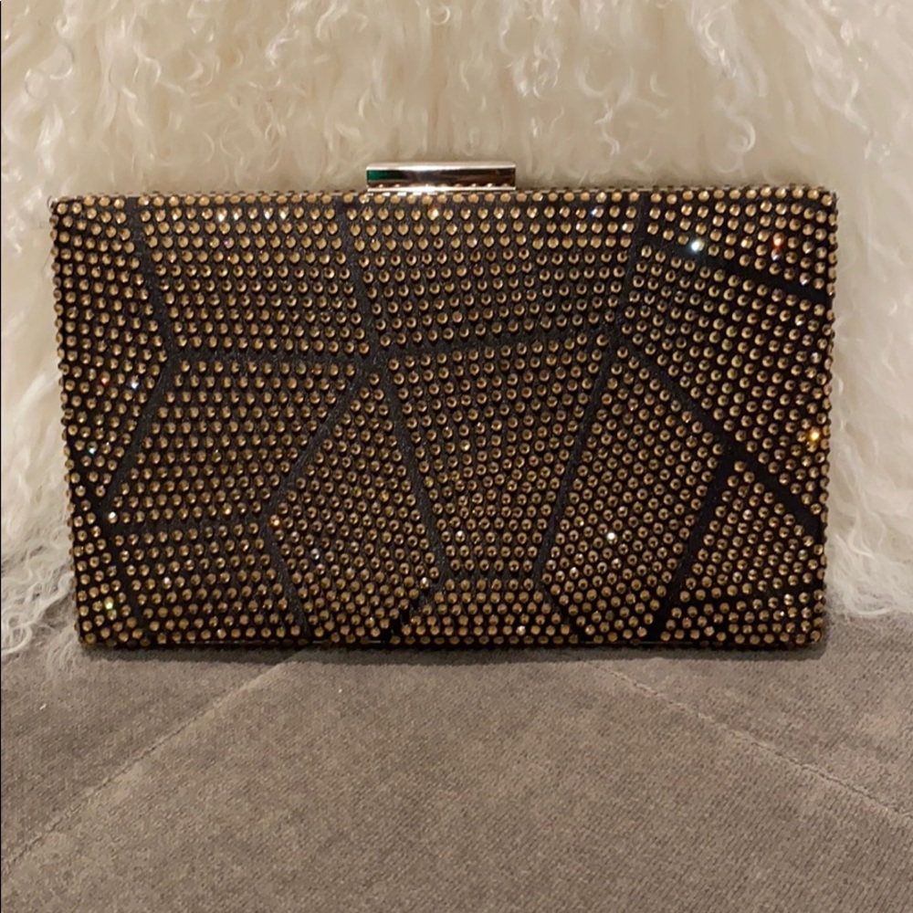 Black and Gold Sequin Clutch